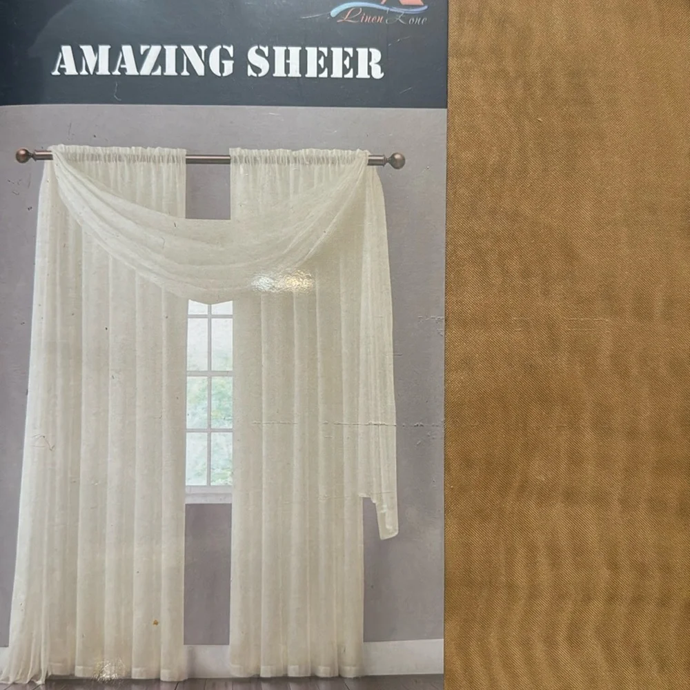 Amazing Sheer Gold  two window panels